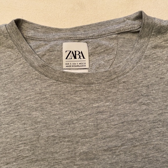 Zara Mens Crew Neck Tee Shirt - Picture 2 of 6